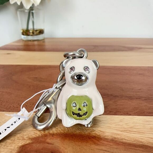 NWT Coach Halloween Ghost Bear Bag‎ Charm - Picture 6 of 6